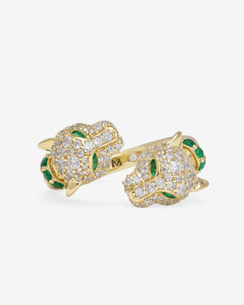 Jaguar Pavé Ring - Gold|White Diamondettes