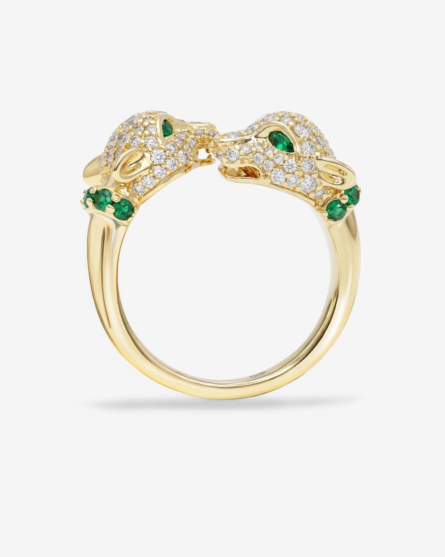 Jaguar Pavé Ring - Gold|White Diamondettes