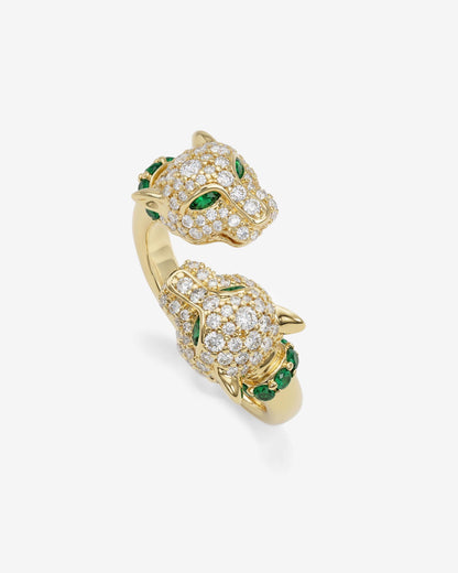 Jaguar Pavé Ring - Gold|White Diamondettes