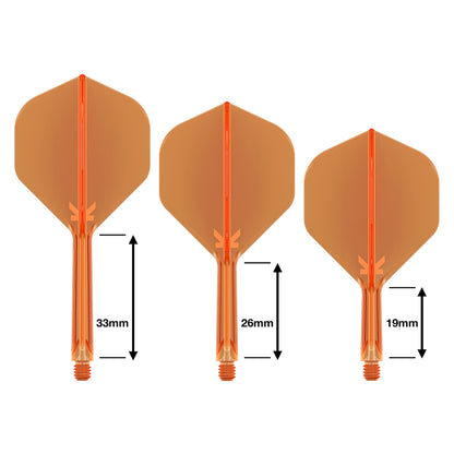 TARGET - K-FLEX All-In-One Moulded Flights NO2 Size - Neon Orange