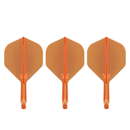 TARGET - K-FLEX All-In-One Moulded Flights NO2 Size - Neon Orange