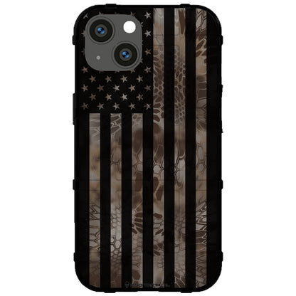 US Flag Subdued over Kryptek Camouflage Custom Printed Case Design for Apple, Samsung, Google & Motorola Phone Models (Choose Your Color Camo)