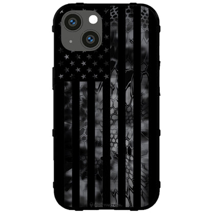 US Flag Subdued over Kryptek Camouflage Custom Printed Case Design for Apple, Samsung, Google & Motorola Phone Models (Choose Your Color Camo)