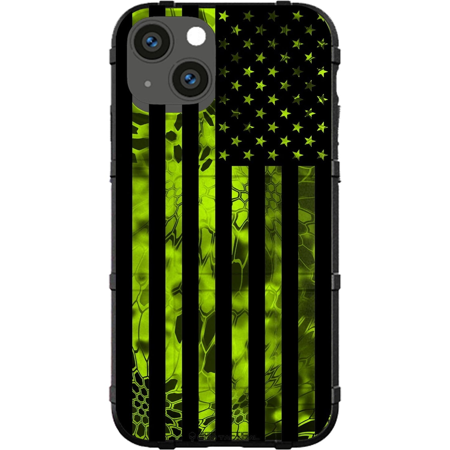 US Flag Subdued over Kryptek Camouflage Custom Printed Case Design for Apple, Samsung, Google & Motorola Phone Models (Choose Your Color Camo)