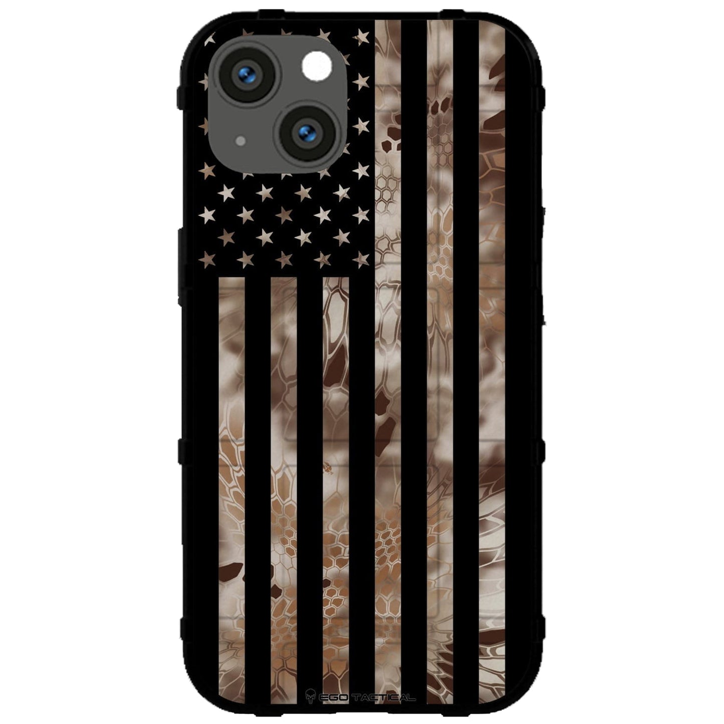 US Flag Subdued over Kryptek Camouflage Custom Printed Case Design for Apple, Samsung, Google & Motorola Phone Models (Choose Your Color Camo)