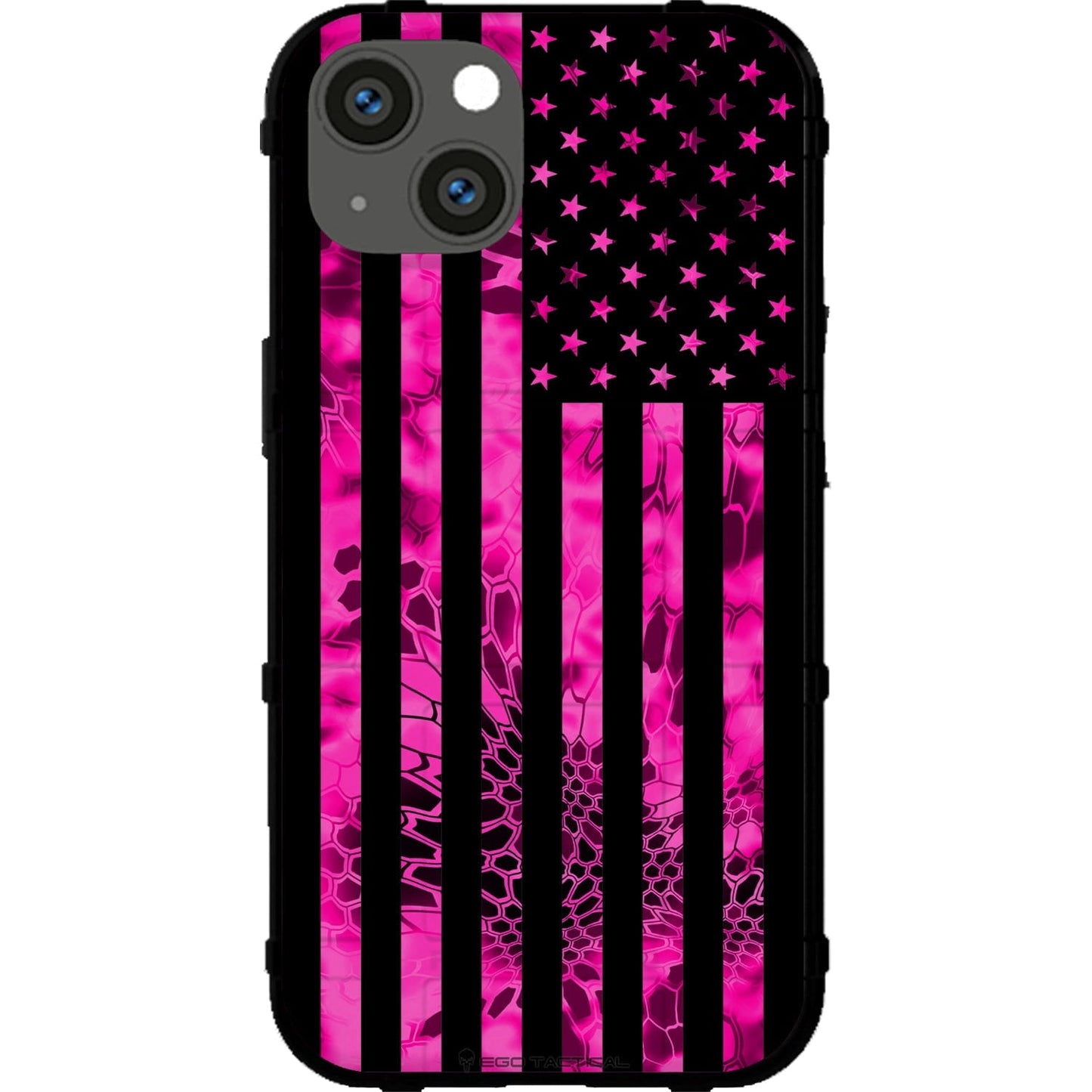US Flag Subdued over Kryptek Camouflage Custom Printed Case Design for Apple, Samsung, Google & Motorola Phone Models (Choose Your Color Camo)