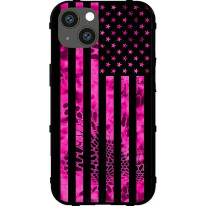 US Flag Subdued over Kryptek Camouflage Custom Printed Case Design for Apple, Samsung, Google & Motorola Phone Models (Choose Your Color Camo)