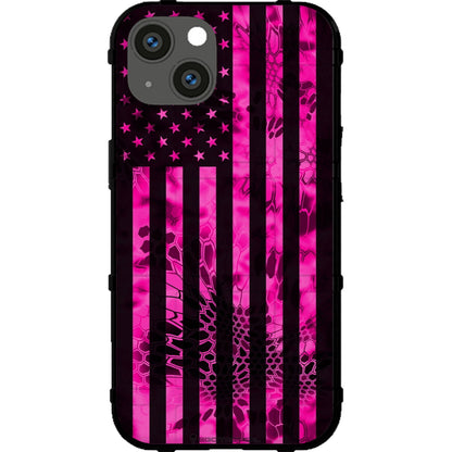US Flag Subdued over Kryptek Camouflage Custom Printed Case Design for Apple, Samsung, Google & Motorola Phone Models (Choose Your Color Camo)