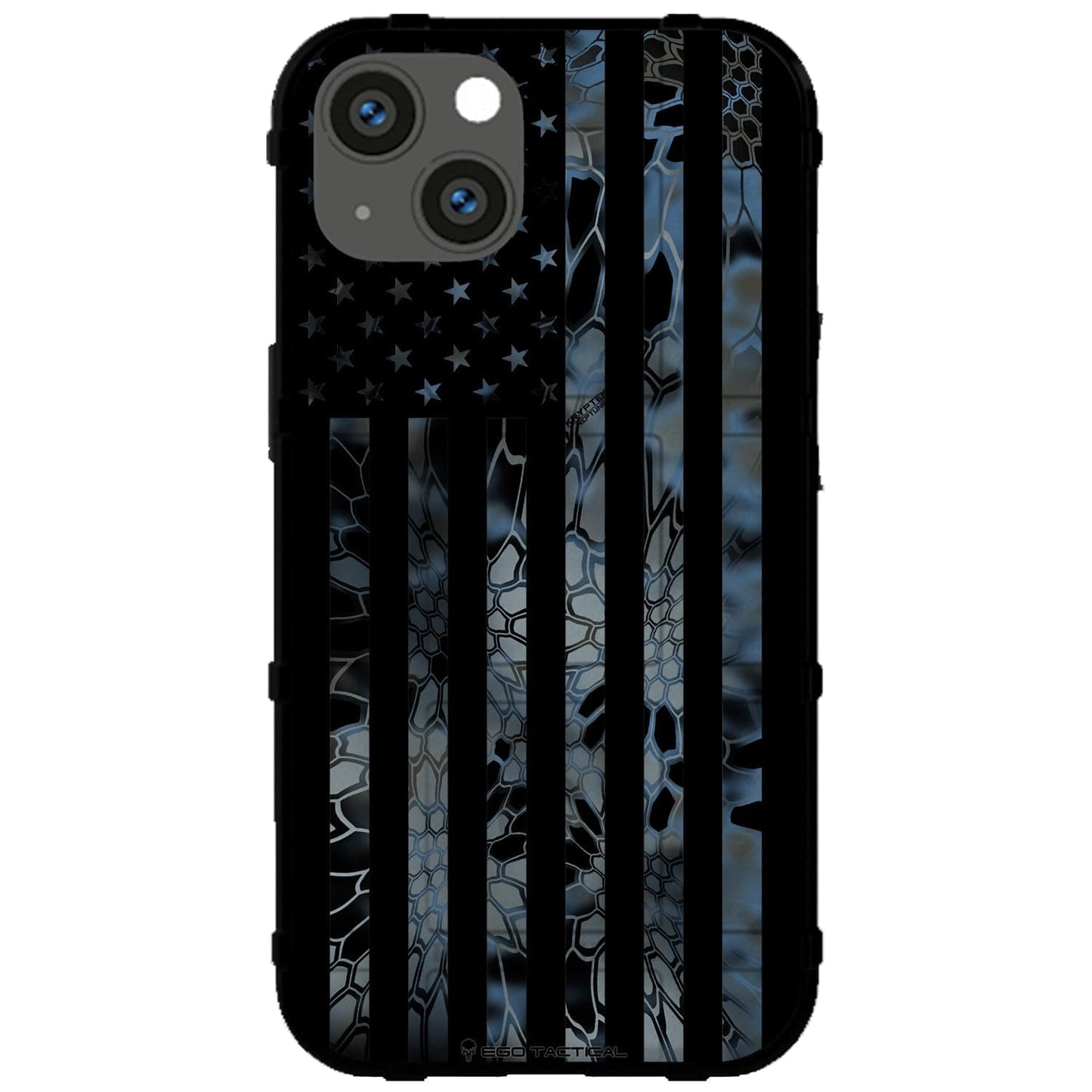 US Flag Subdued over Kryptek Camouflage Custom Printed Case Design for Apple, Samsung, Google & Motorola Phone Models (Choose Your Color Camo)