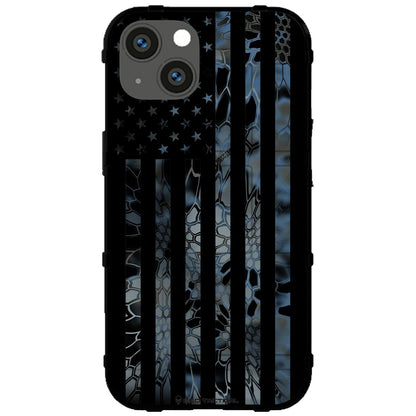 US Flag Subdued over Kryptek Camouflage Custom Printed Case Design for Apple, Samsung, Google & Motorola Phone Models (Choose Your Color Camo)