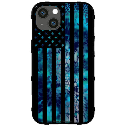 US Flag Subdued over Kryptek Camouflage Custom Printed Case Design for Apple, Samsung, Google & Motorola Phone Models (Choose Your Color Camo)
