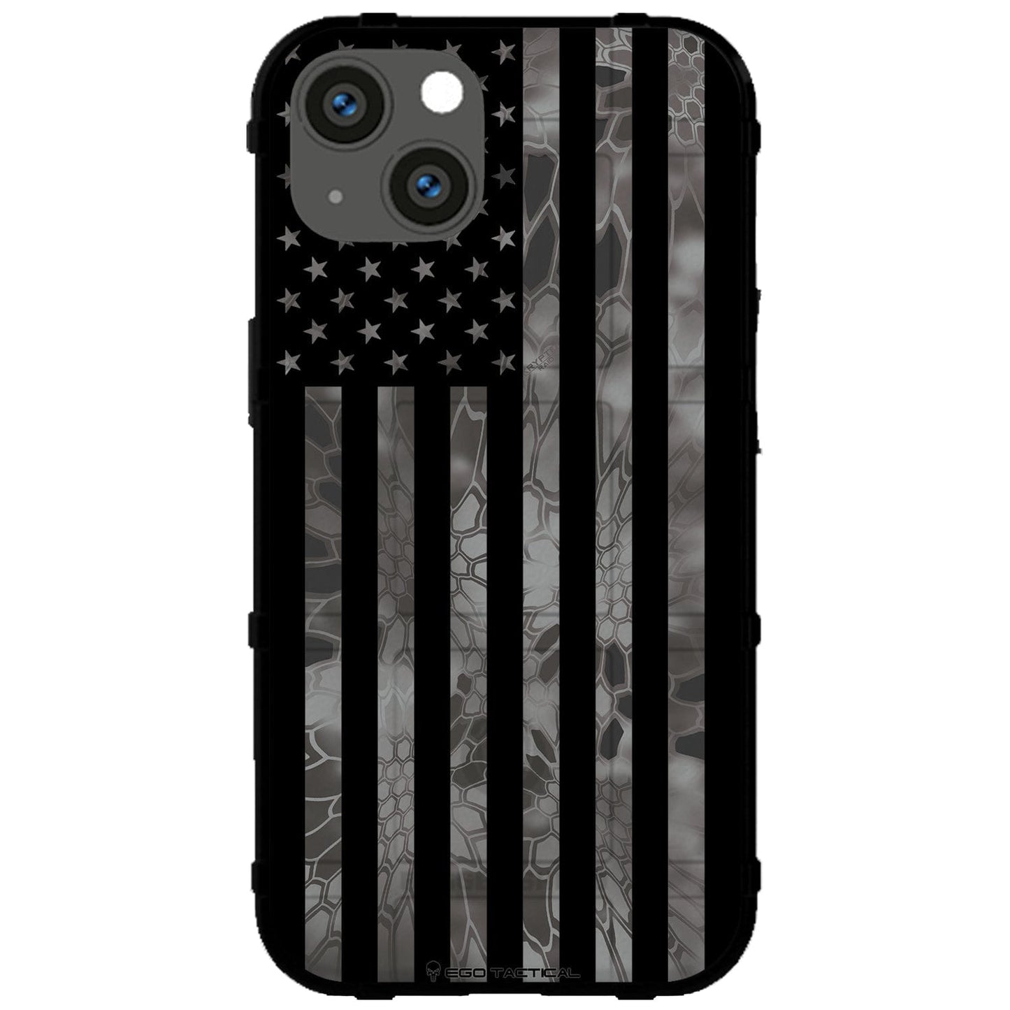 US Flag Subdued over Kryptek Camouflage Custom Printed Case Design for Apple, Samsung, Google & Motorola Phone Models (Choose Your Color Camo)