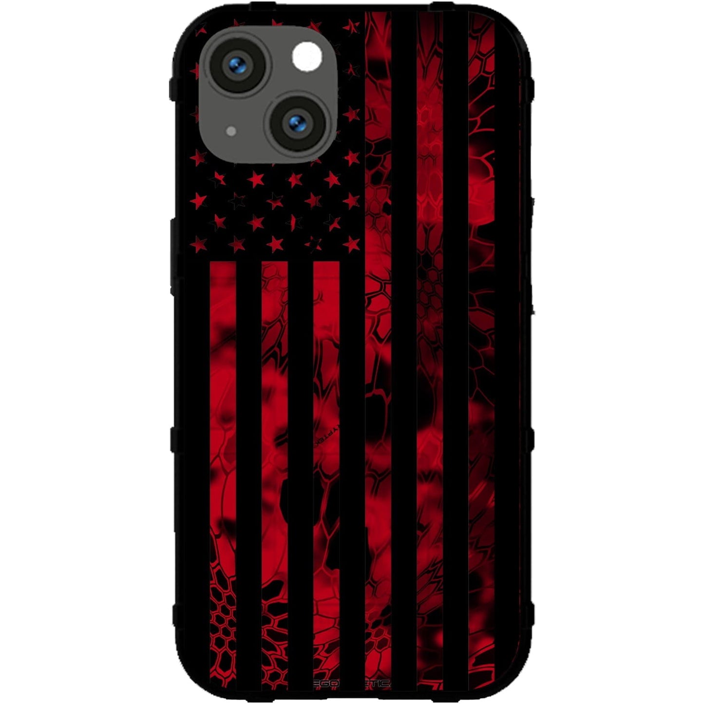 US Flag Subdued over Kryptek Camouflage Custom Printed Case Design for Apple, Samsung, Google & Motorola Phone Models (Choose Your Color Camo)