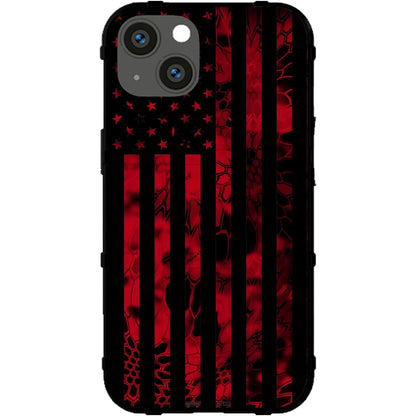 US Flag Subdued over Kryptek Camouflage Custom Printed Case Design for Apple, Samsung, Google & Motorola Phone Models (Choose Your Color Camo)