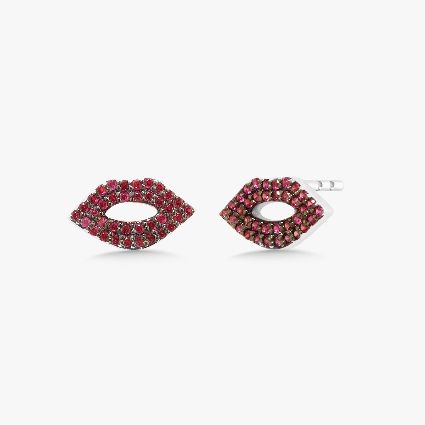 Kiss Kiss Ruby Lips Stud Earrings