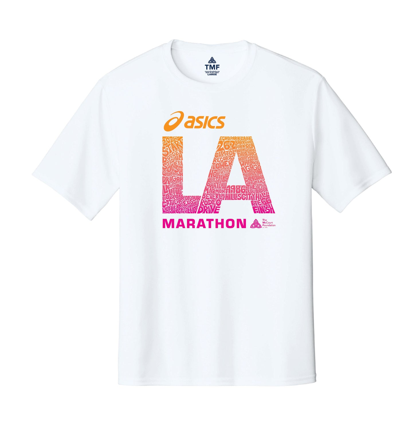 2026 ASICS Los Angeles Marathon - "Run In" Adult Unisex Official Training Tee (LA26-13, LA26-14)