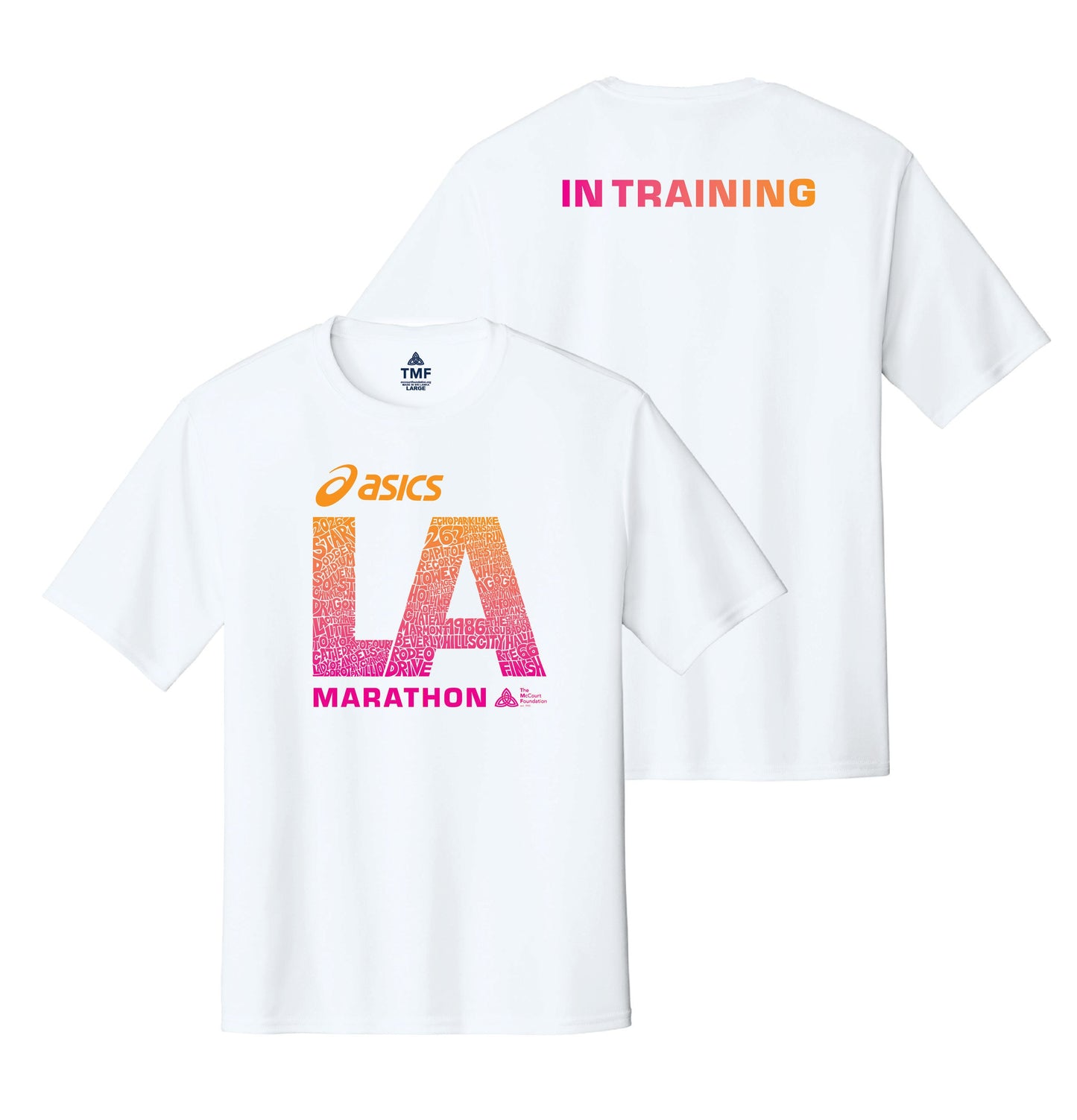 2026 ASICS Los Angeles Marathon - "Run In" Adult Unisex Official Training Tee (LA26-13, LA26-14)