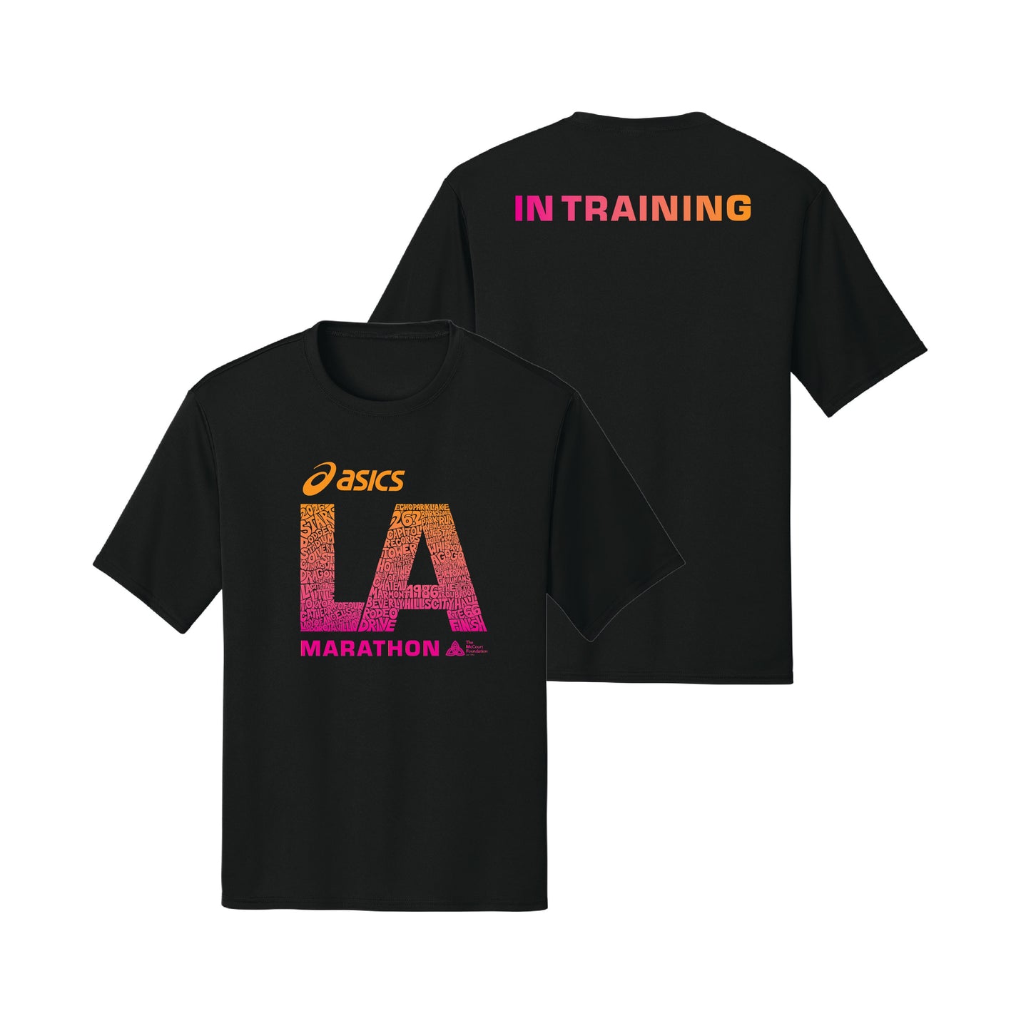2026 ASICS Los Angeles Marathon - "Run In" Adult Unisex Official Training Tee (LA26-13, LA26-14)