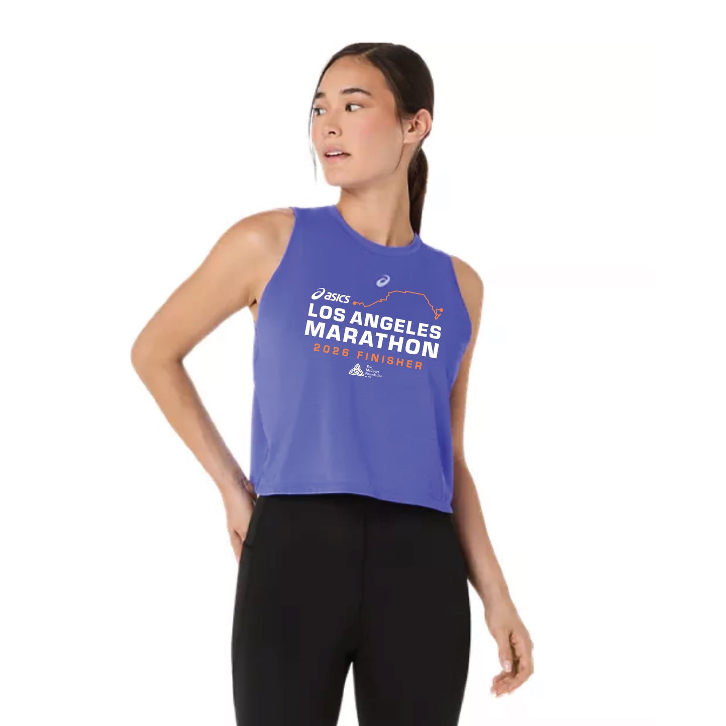 2026 ASICS Los Angeles Marathon FINISHER - ASICS Women's Road Crop Top Cobalt (2012D368) (LA26-27)