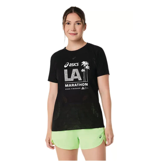 2026 ASICS Los Angeles Marathon FINISHER - ASICS Women's Metarun Short Sleeve Top Black (2012D418) (LA26-31)