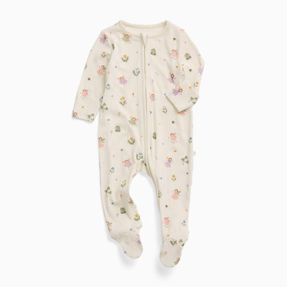 Fairy Garden Ribbed Clever Zip Sleepsuit
