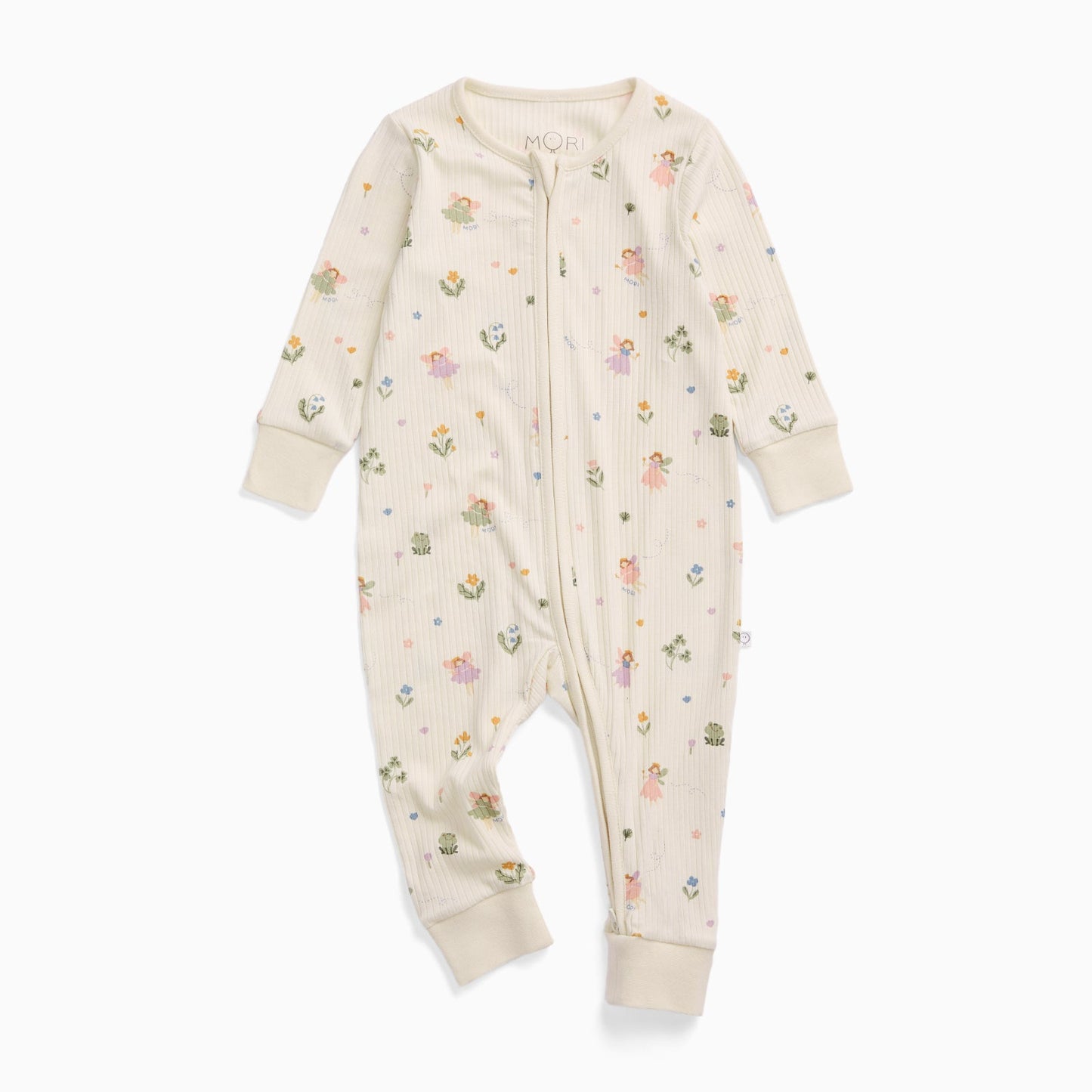 Fairy Garden Ribbed Clever Zip Sleepsuit