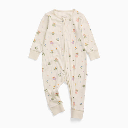 Fairy Garden Ribbed Clever Zip Sleepsuit