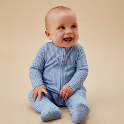 Floral Ribbed & Waffle Clever Zip Sleepsuit 2 Pack