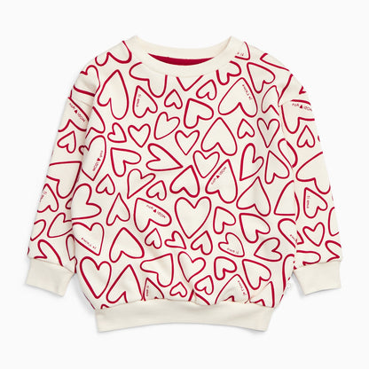 Hearts Oversized Sweatshirt