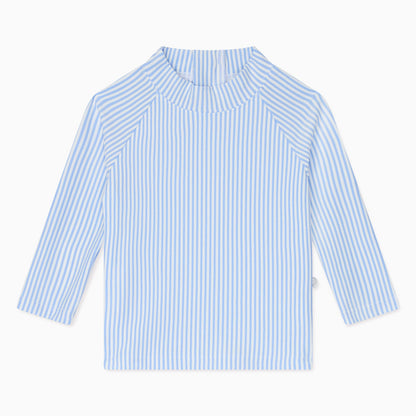 Cloud Stripe Seersucker Rash Vest