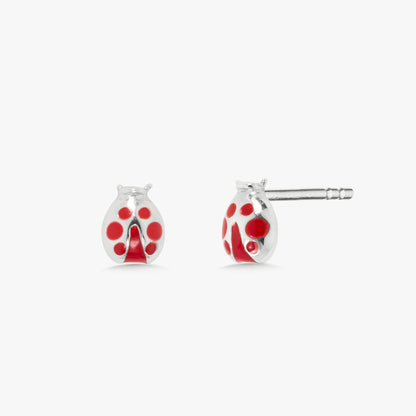 "Love Bug" Gold Lady Bug Stud Earrings