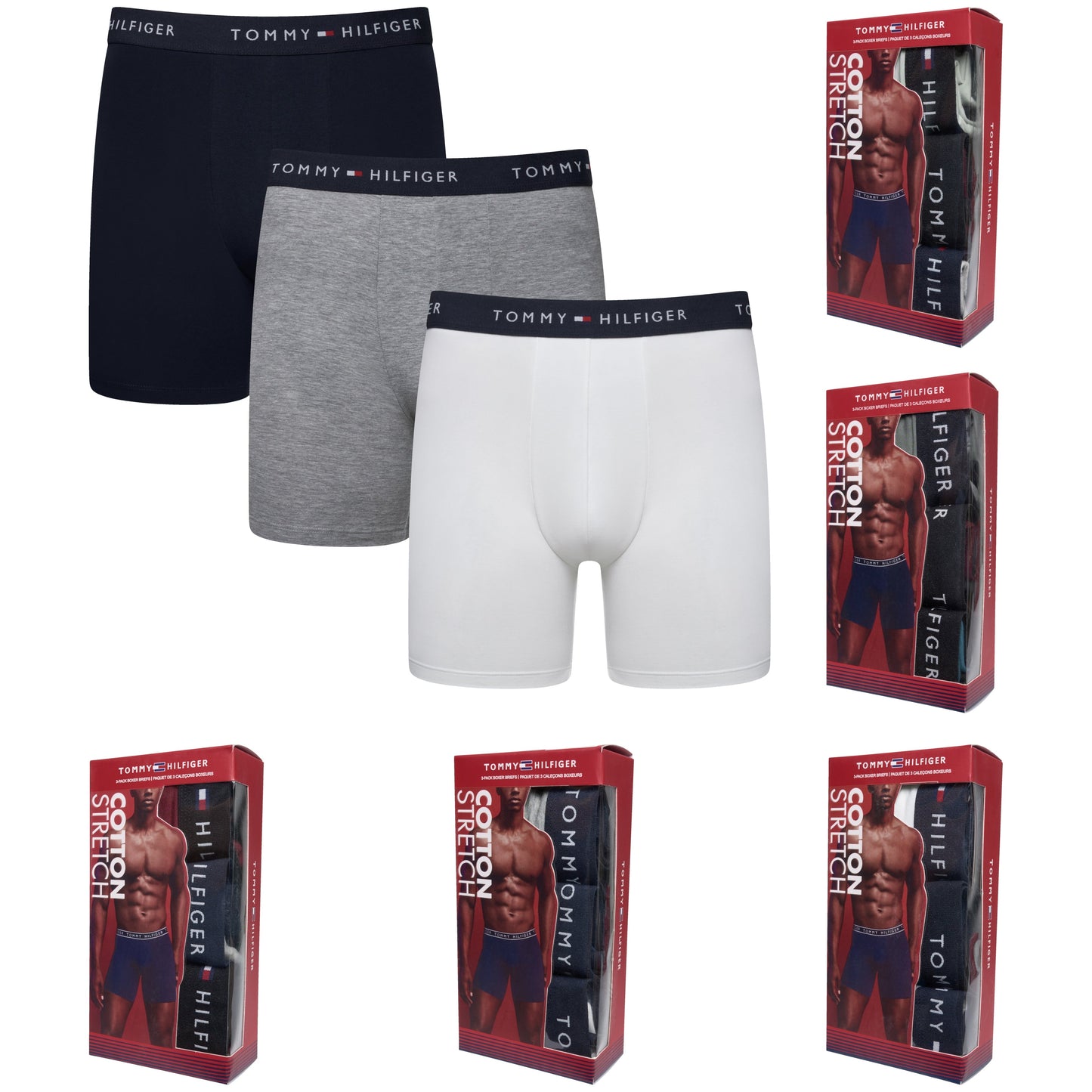 Tommy Hilfiger 3 Pack Cotton Stretch Boxer Briefs