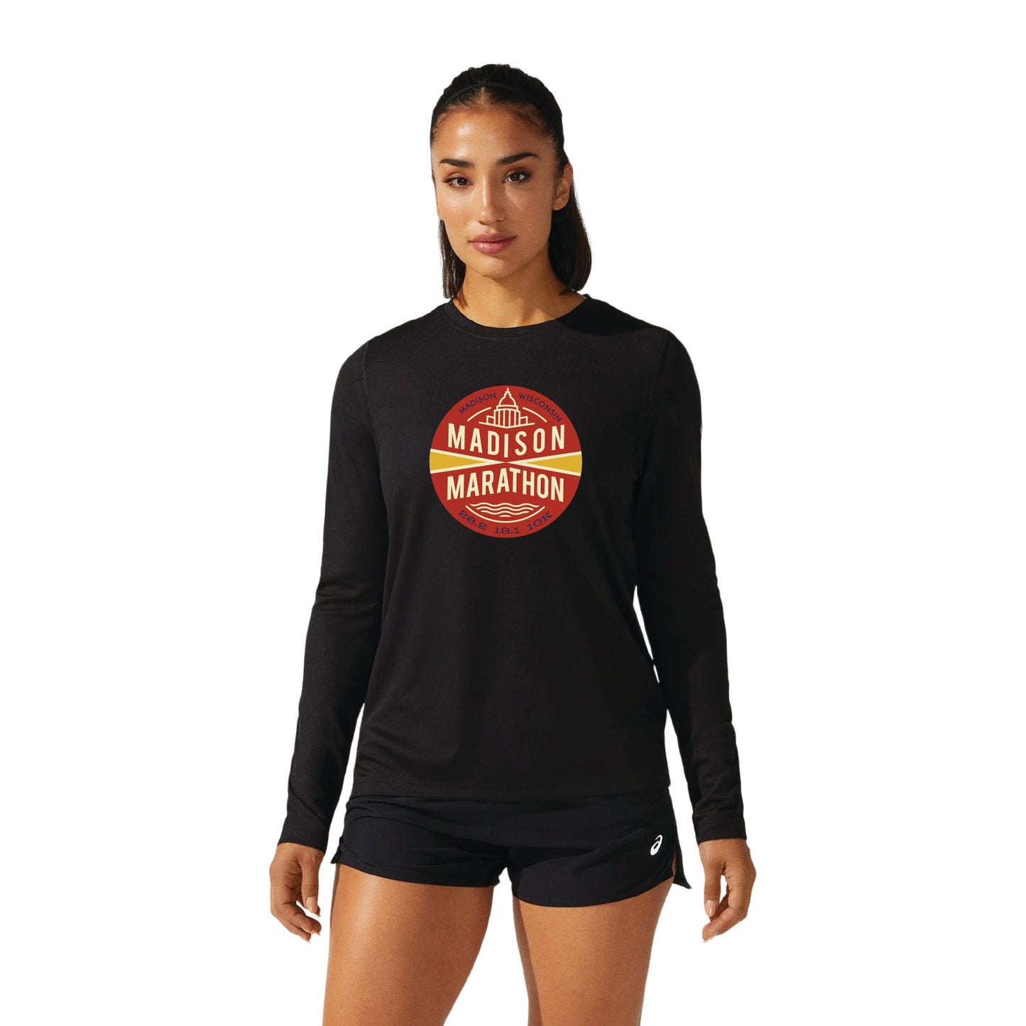 2025 Madison Marathon - ASICS Women's Ready Set Long Sleeve Tee Black (2012b468) (MM-08)