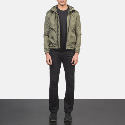 Jimmy Green Hooded Windbreaker Jacket