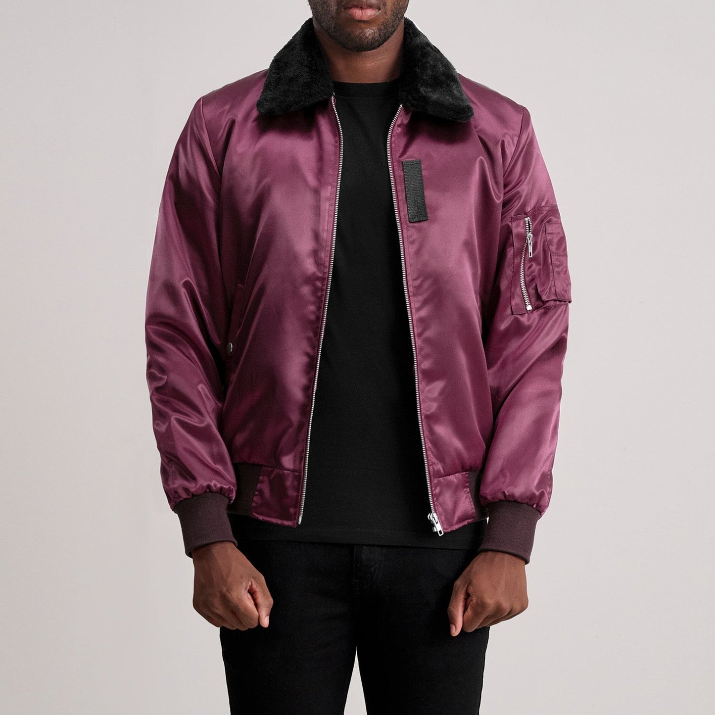 Clyde B-15 Maroon Bomber Jacket