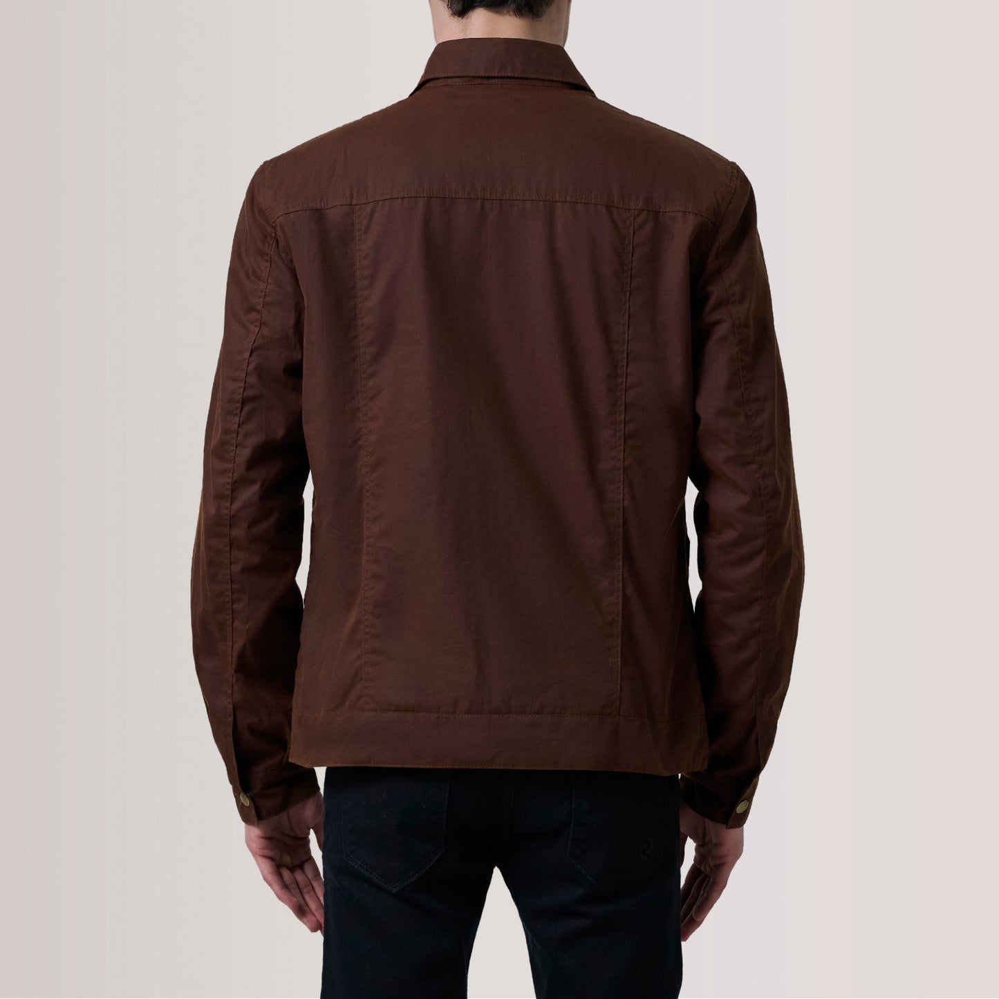 Colberto Brown Waxed Canvas Trucker Jacket