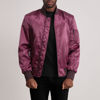 Quinton MA-1 Maroon Bomber Jacket