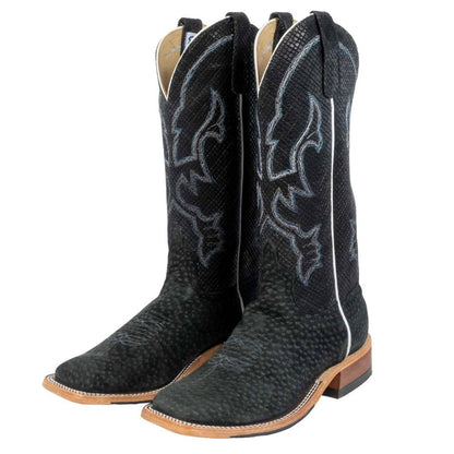 Anderson Bean Men's Square Toe Grey Carpincho Black Chex Western Boot