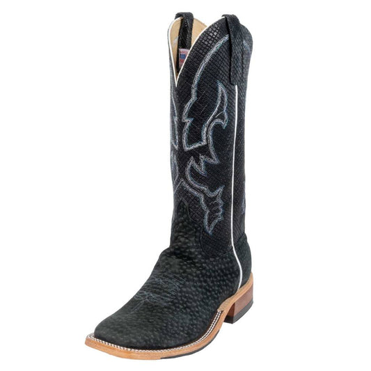 Anderson Bean Men's Square Toe Grey Carpincho Black Chex Western Boot