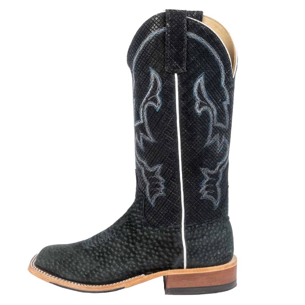 Anderson Bean Men's Square Toe Grey Carpincho Black Chex Western Boot