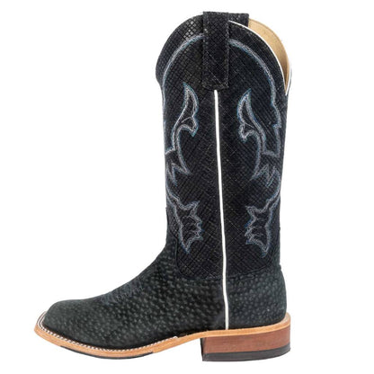 Anderson Bean Men's Square Toe Grey Carpincho Black Chex Western Boot