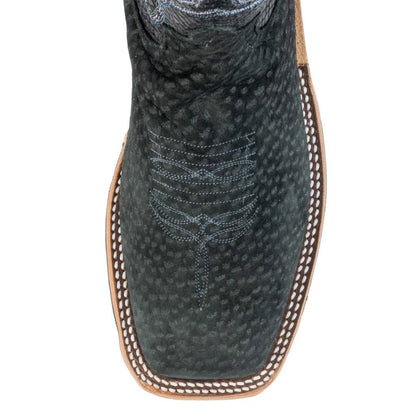 Anderson Bean Men's Square Toe Grey Carpincho Black Chex Western Boot