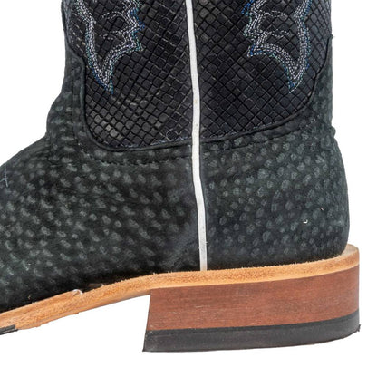 Anderson Bean Men's Square Toe Grey Carpincho Black Chex Western Boot