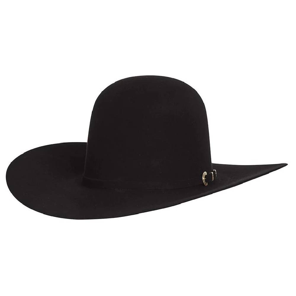 American 40X Black 4 1/2" Open Crown Felt Hat