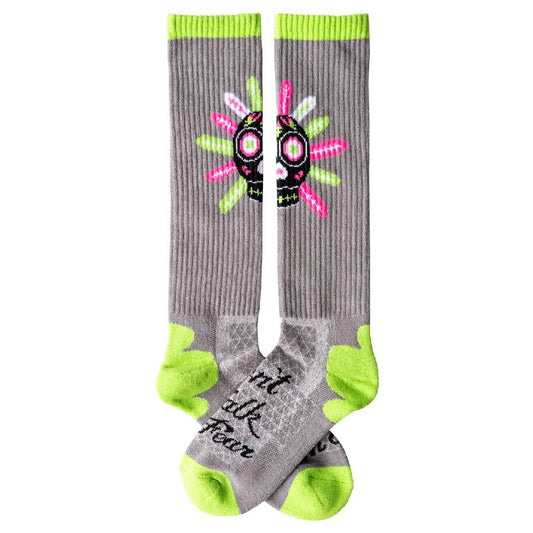 "Don't Walk In Fear" Gray Socks