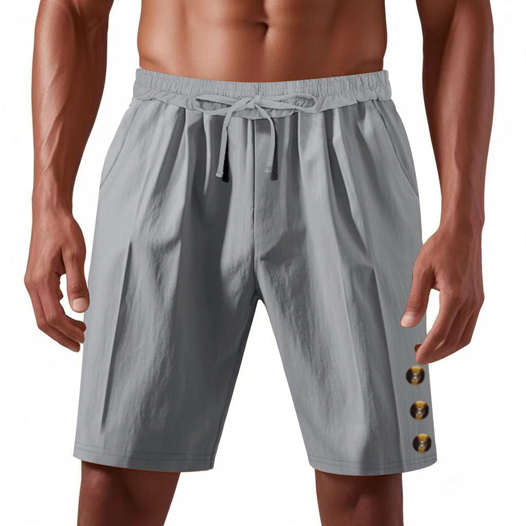 Men's Summer Loose Linen Beach Shorts