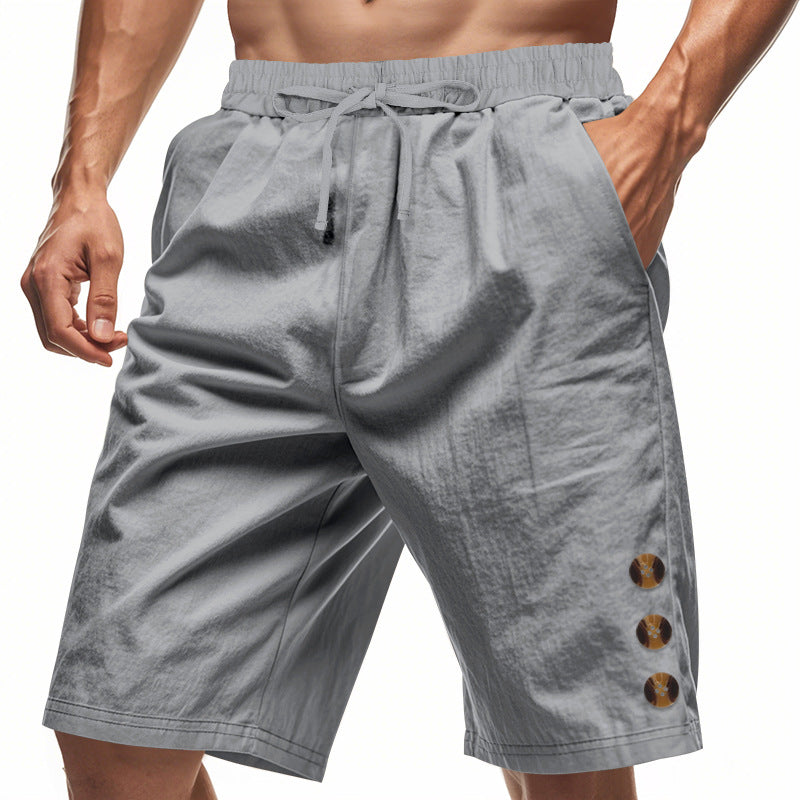 Men's Summer Loose Linen Beach Shorts