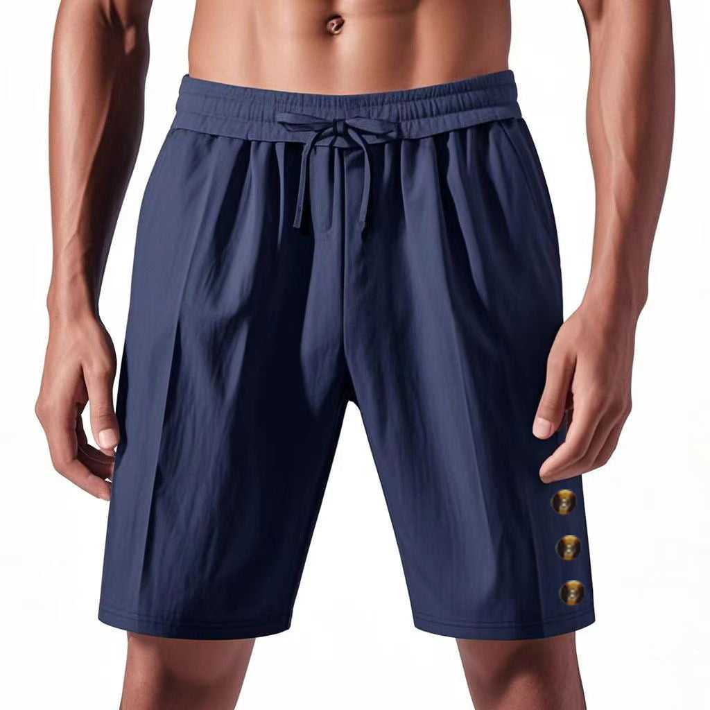 Men's Summer Loose Linen Beach Shorts