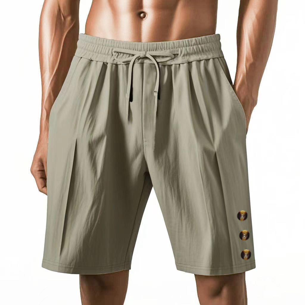 Men's Summer Loose Linen Beach Shorts