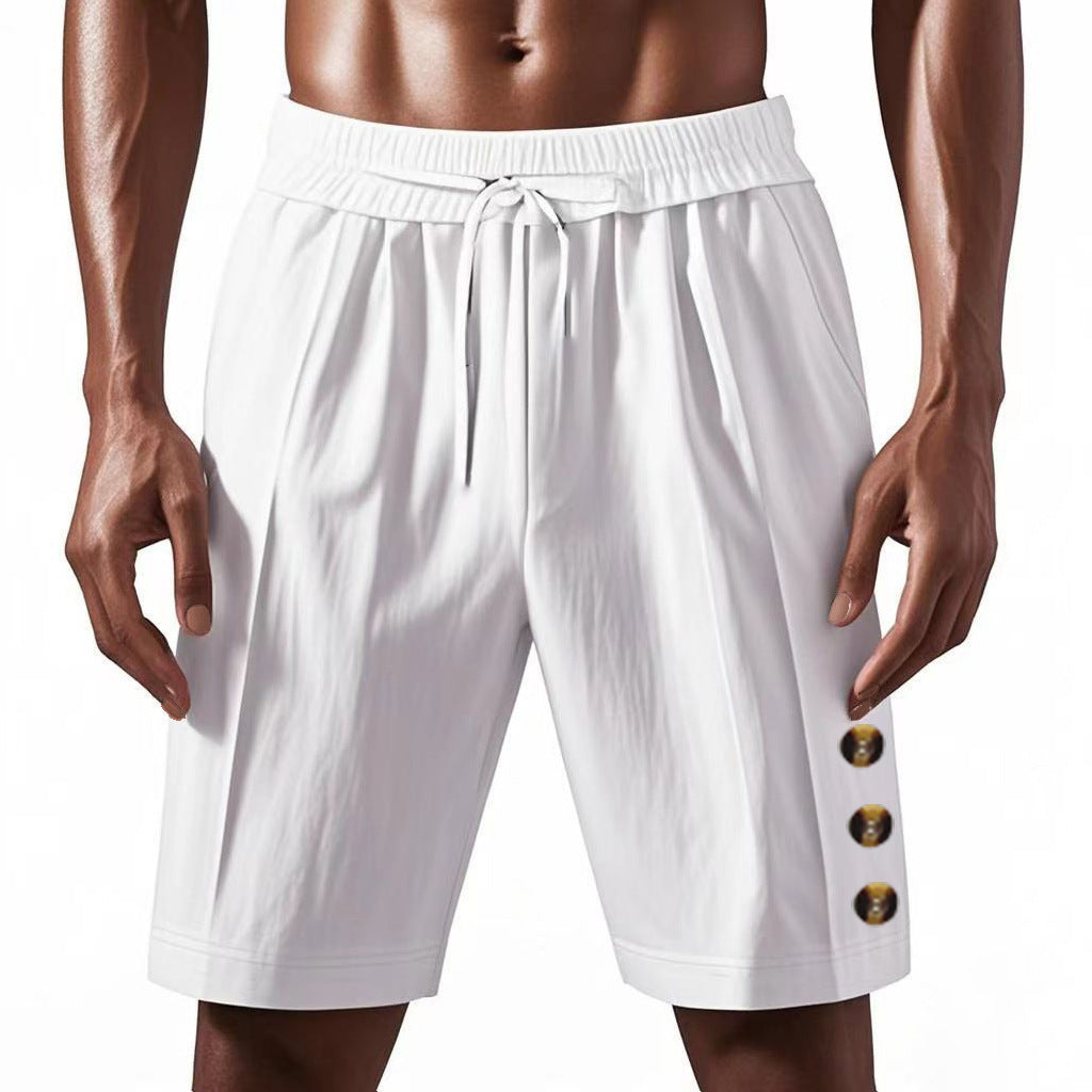 Men's Summer Loose Linen Beach Shorts